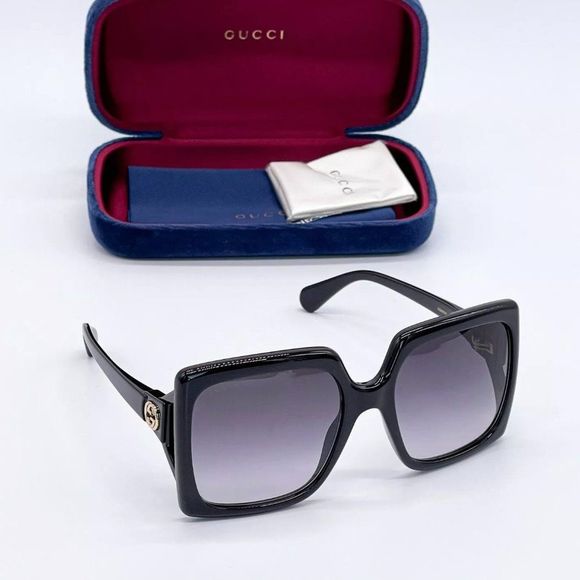 Sale! New Gucci Women\'s 60mm Black Sunglasses!